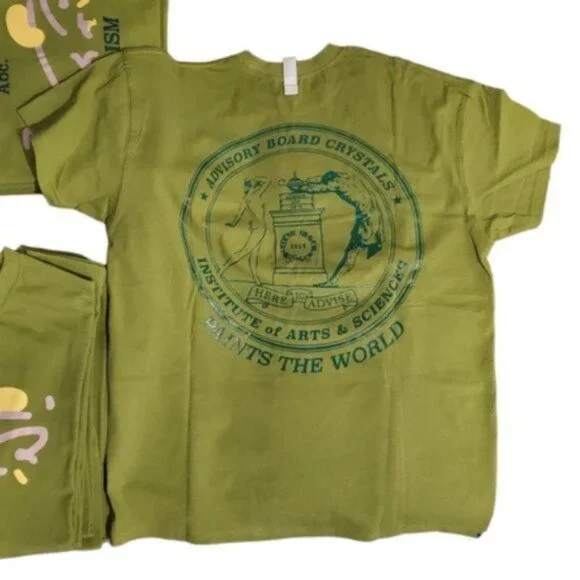 ADVISORY BOARD CRYSTALS (Abc) FATALISM T-Shirt Moss Green NEW WITOUT TAG Sz L